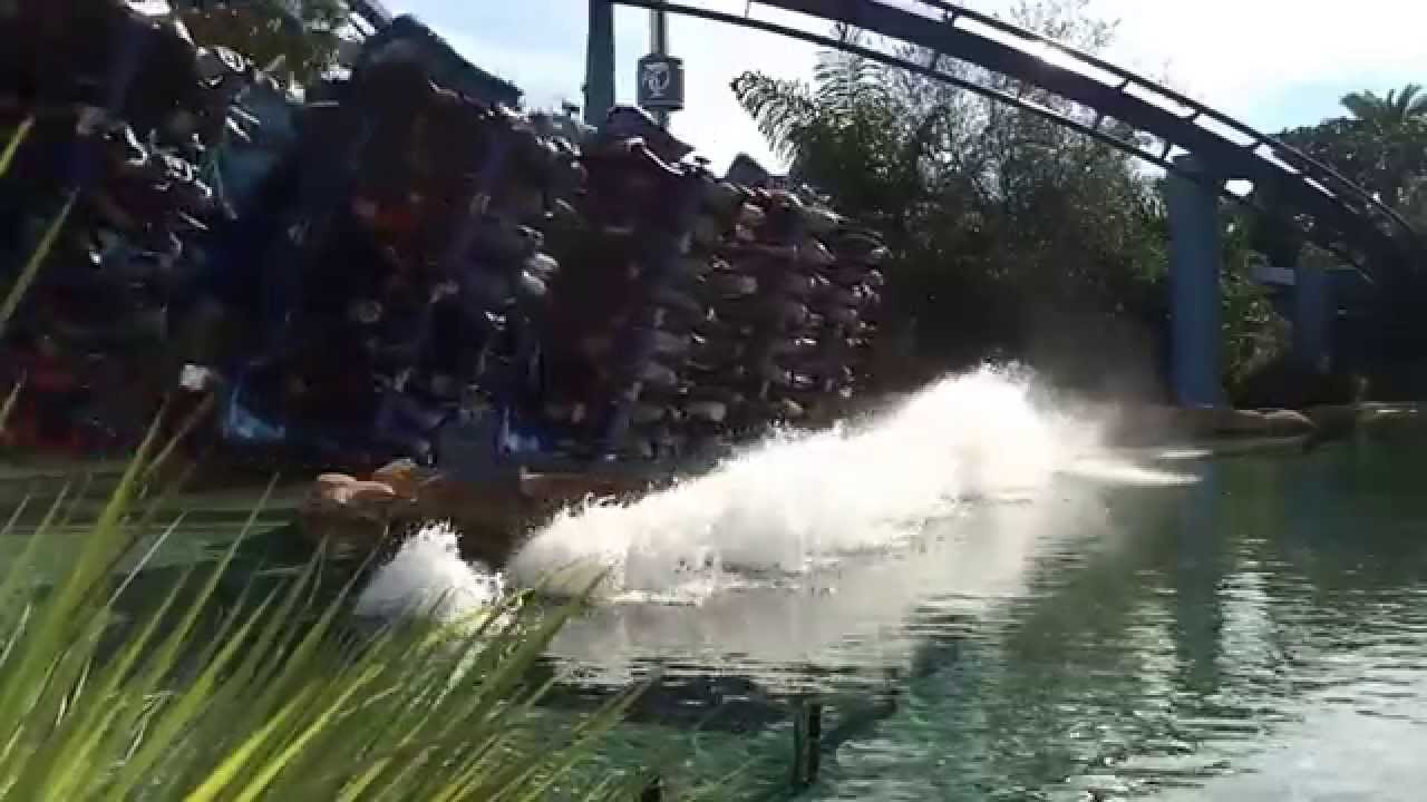 Manta Roller Coaster Splash In Slow Motion YouTube
