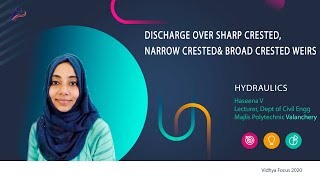 DISCHARGE OVER SHARP CRESTED,NARROW CRESTED& BROAD CRESTED WEIRS, PART 75,HYDRAULICS|FLUID MECHANICS