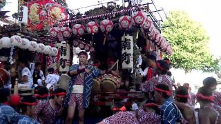 20110917－76館山北条地区神明神社yにて南町の入祭の勢い