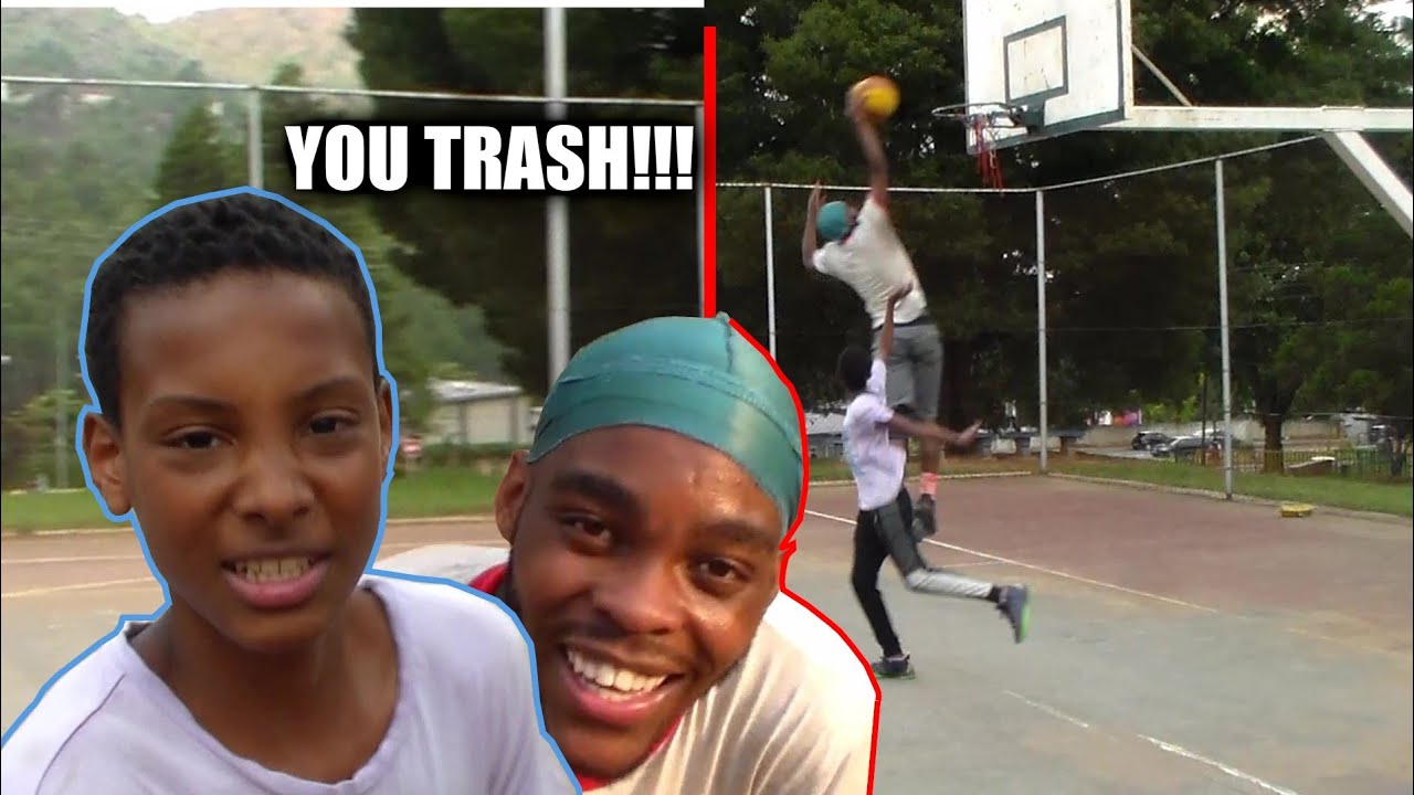 TRASH TALKING LIL BROTHER VS BIG BROTHER... 1V1 BASKETBALL