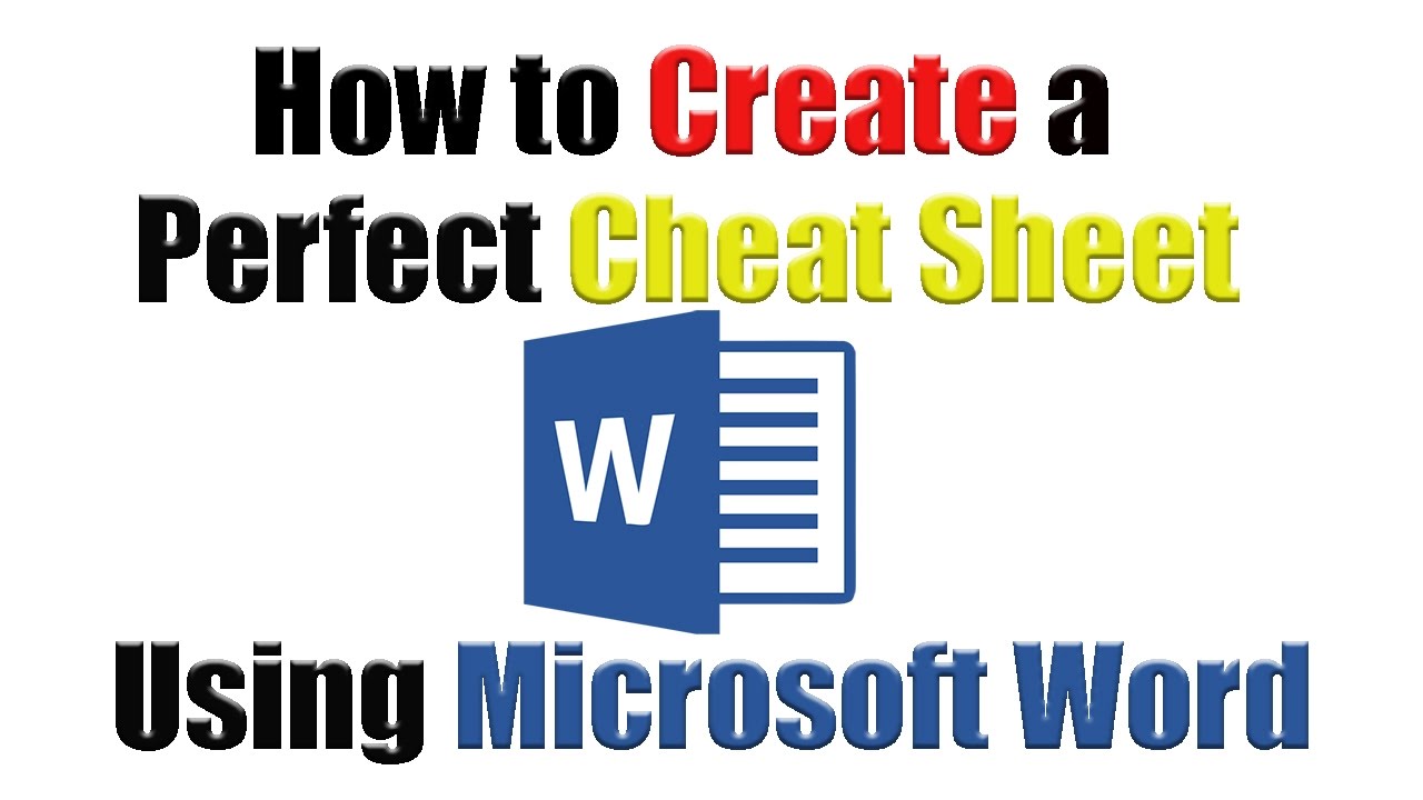 Tutorial  How to create the perfect cheat sheet using Microsoft For Cheat Sheet Template Word