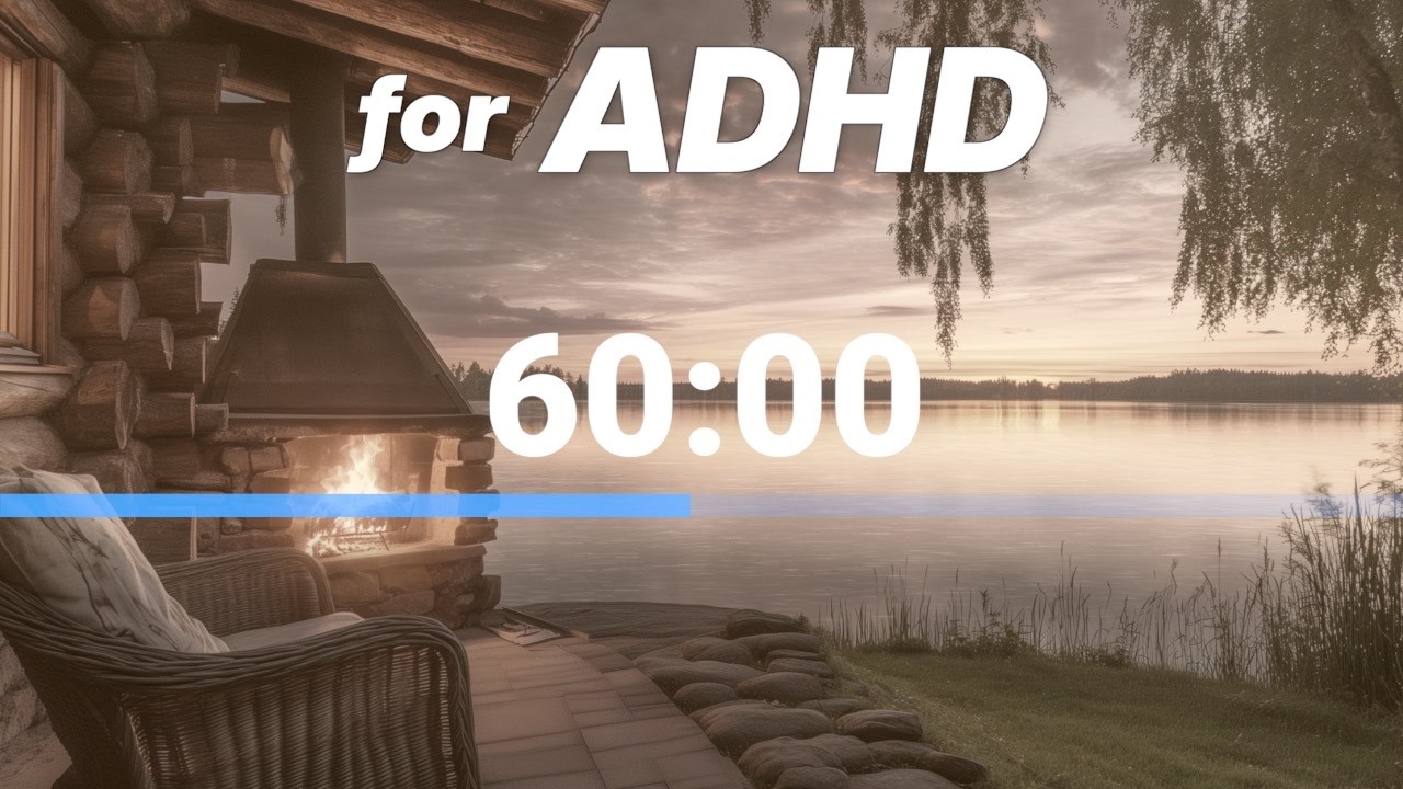 60分タイマー付き作業用ブラウンノイズ|ADHD・発達障害・集中できない人用