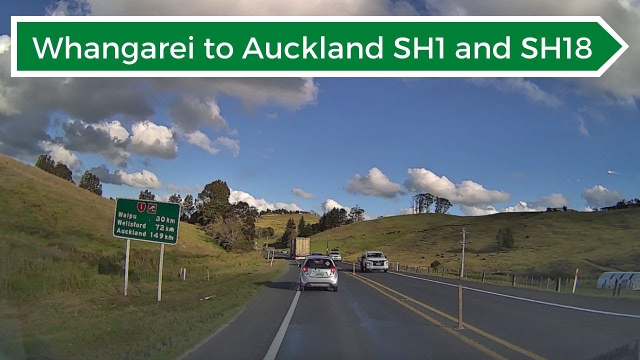 Whangarei to Auckland via SH1 and SH18 - City Bypass