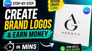 How to Create Professional Logos in Canva & Make Money 💰 | Beginner Tutorial