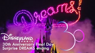 Disneyland Paris 30th Anniversary Final Day Surprise DREAMS ending. JUST WOW!!