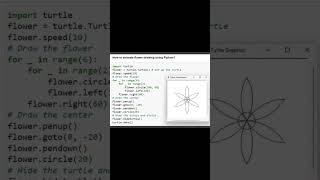 python flower turtle animation with source code @CodeWithHarry