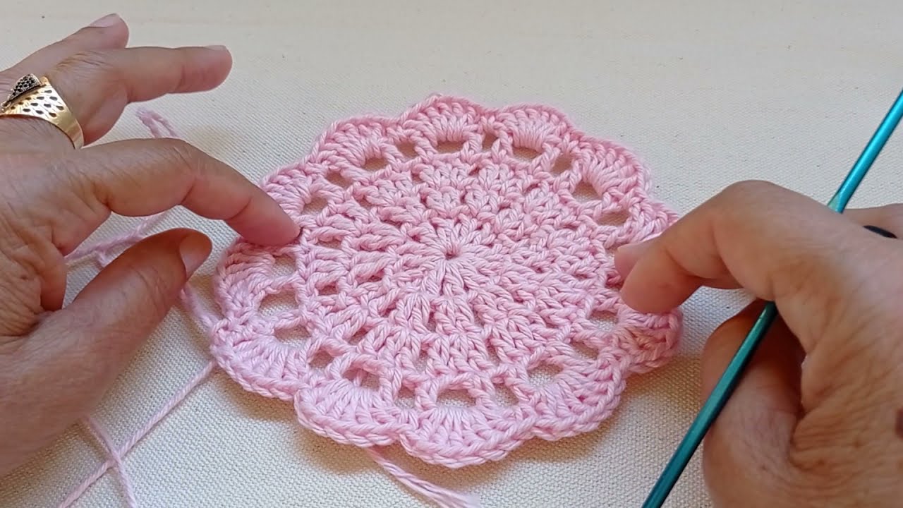 Porta-copos de crochê simples e econômico