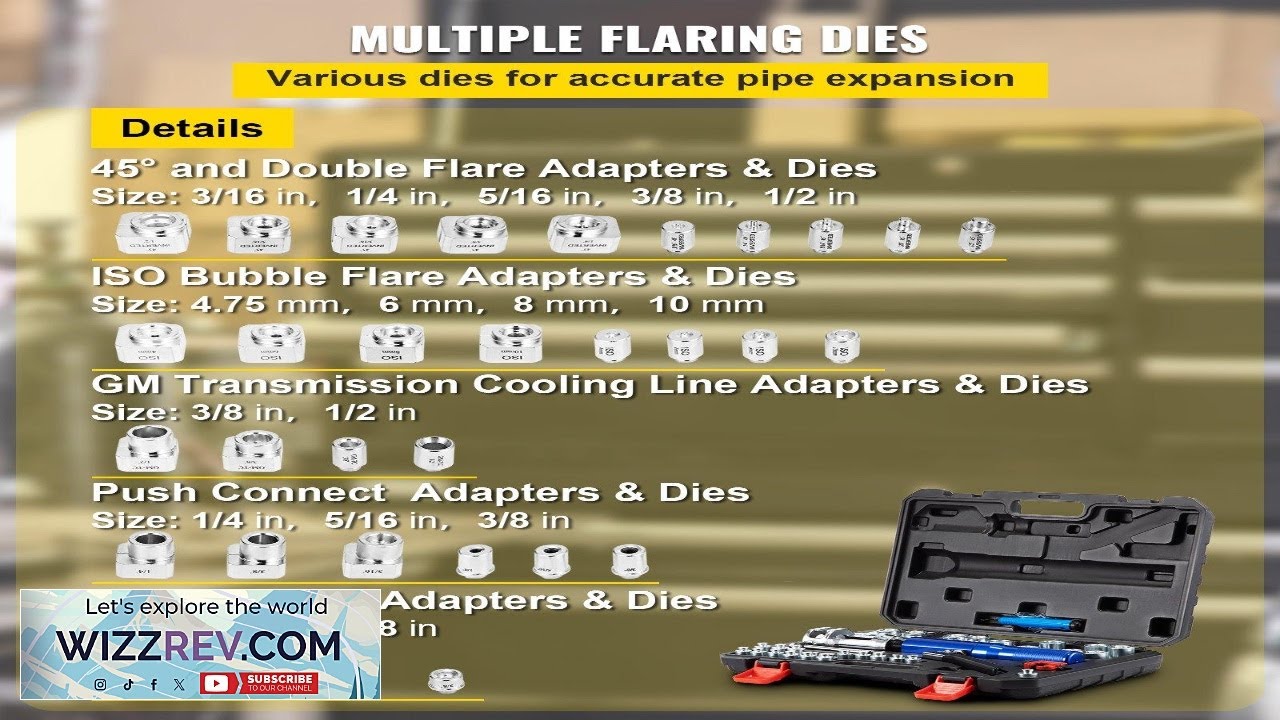 VEVOR Hydraulic Flaring Tool Kit 45 Double Flaring Tool Brake Repair Brake