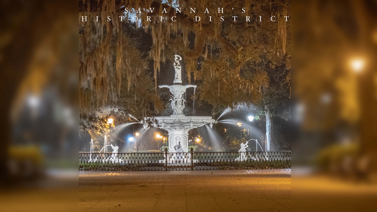 Savannah's Historic District at Night