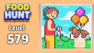 Food Hunt Pixel puzzle level 579 walkthrough solution gameplay
