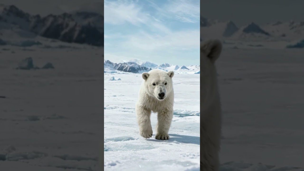 Mother Polar Bear Caught in Trap   Cub Finds Help