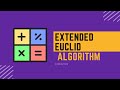 Extended Euclidean Algorithm | CP Algorithm | Codenzyme