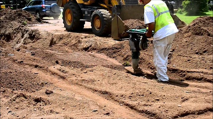 Wacker BS50-2 Jumping Jack Trench Rammer In Action!