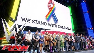 Wwe Stands With Orlando Raw, June 13, 2016