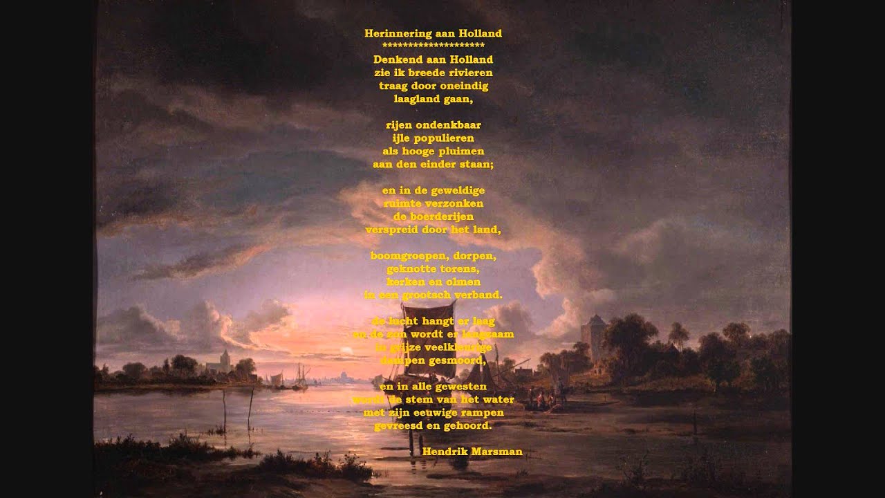 Hendrik Marsman -- Gedicht: 'Herinnering aan Holland' - YouTube