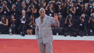 Dwayne Johnson, Emily Blunt bring glamour to Venice red carpet