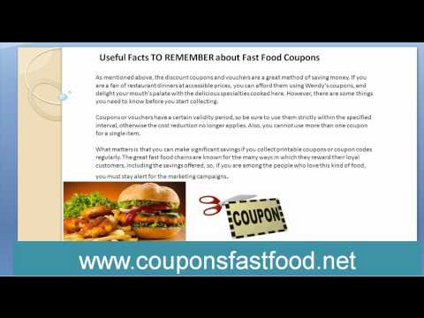Fast Food Coupons September