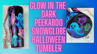 Glow in the Dark Peekaboo Snowglobe Halloween Tumbler