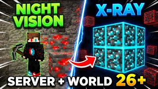 X-Ray + Night Vision Texture Pack for Minecraft PE (1.26.40+)🔥 All Version Working!