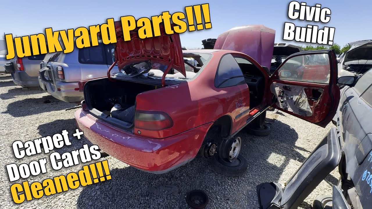 Junkyard Haul - 30+ Year Old Honda Junkyard Finds!!! (Carpet + Door Cards)