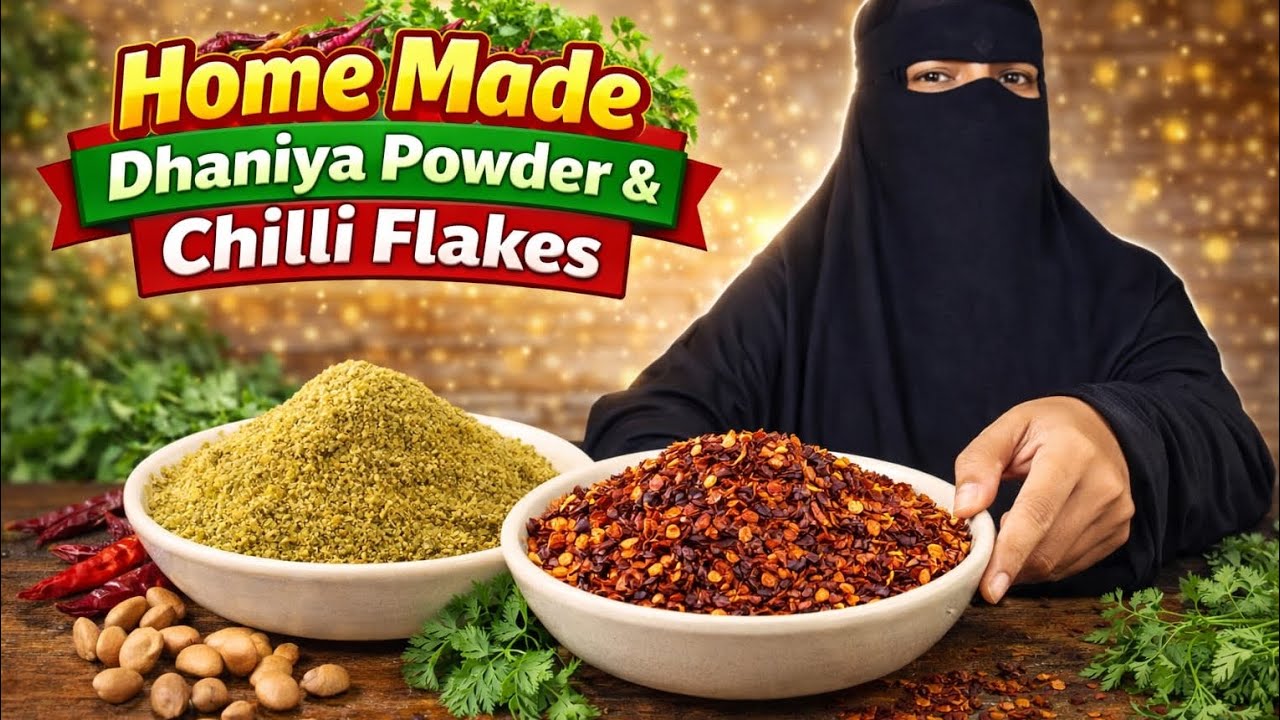 Home Made Dhaniya Powder & Chilli Flakes | Ghar Par Banaye Masale 