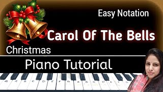 Christmas - Carol Of The Bells | Easy Piano Tutorial With Notation 
