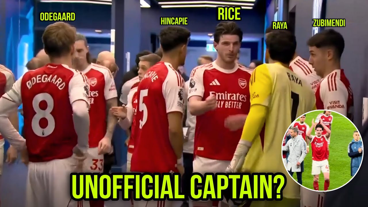 CAUGHT ON CAMERA: Declan Rice Rallies Arsenal at Half-Time - YouTube
