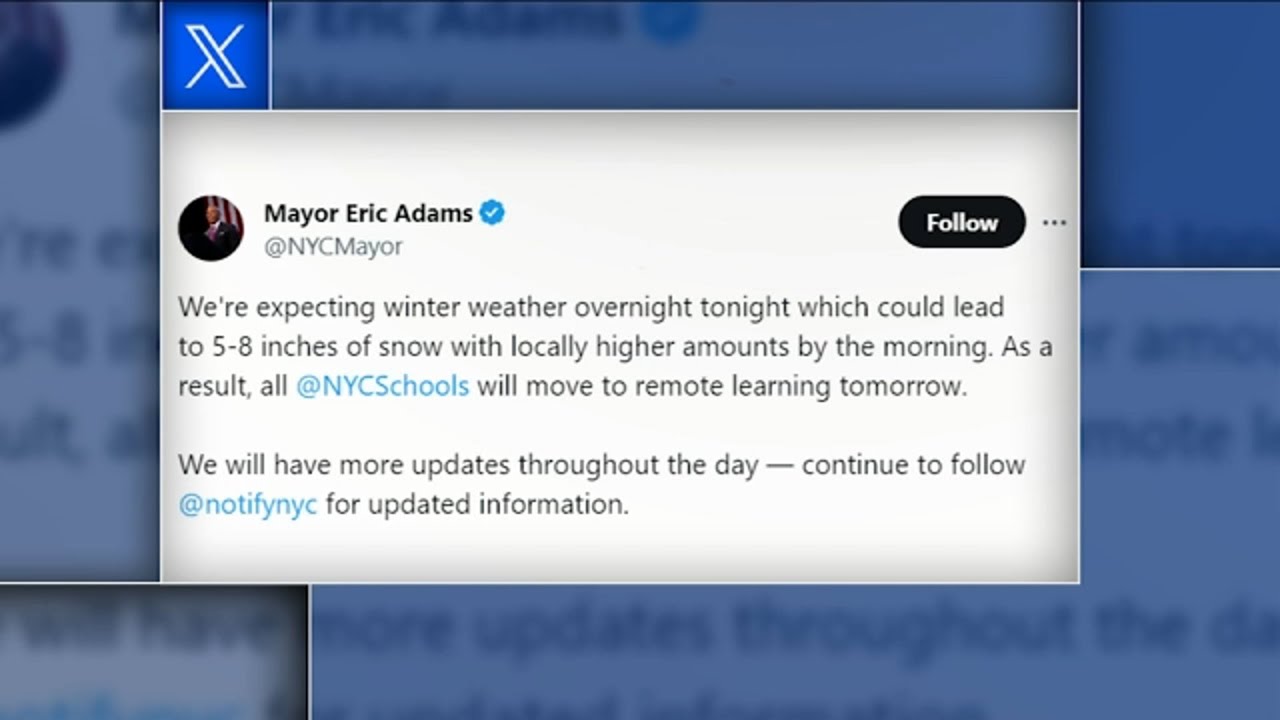 NYC schools to go remote ahead of expected snow storm - YouTube