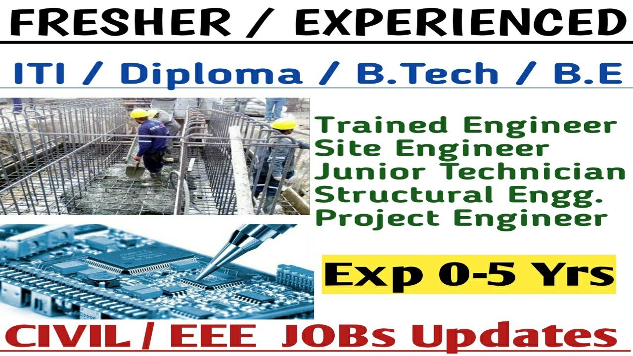 Civil Job EEE Job Site Engineer Trainee Engineer ITI job