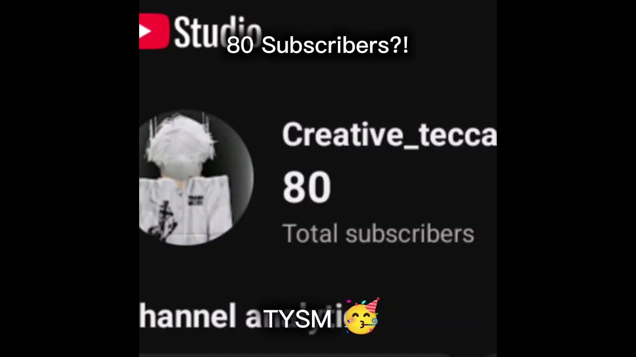 Tysm Guys For 80 Subscribers Let S Keep It Up