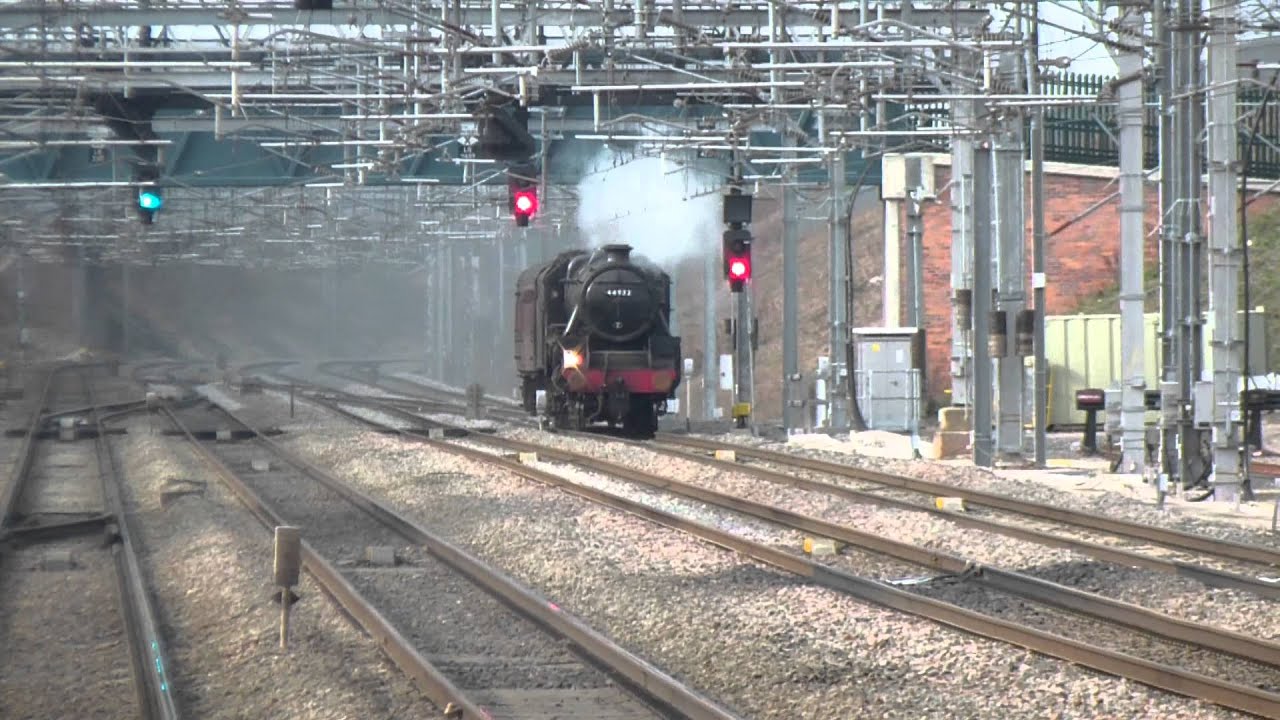5Z59.Black Five 44932 Engine movement.Friday 9th March 2012 - YouTube