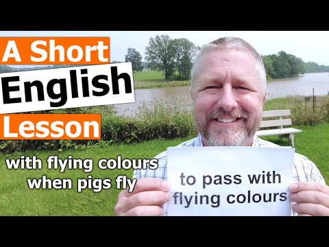 Learn the English Phrases WITH FLYING COLOURS and WHEN PIGS FLY!