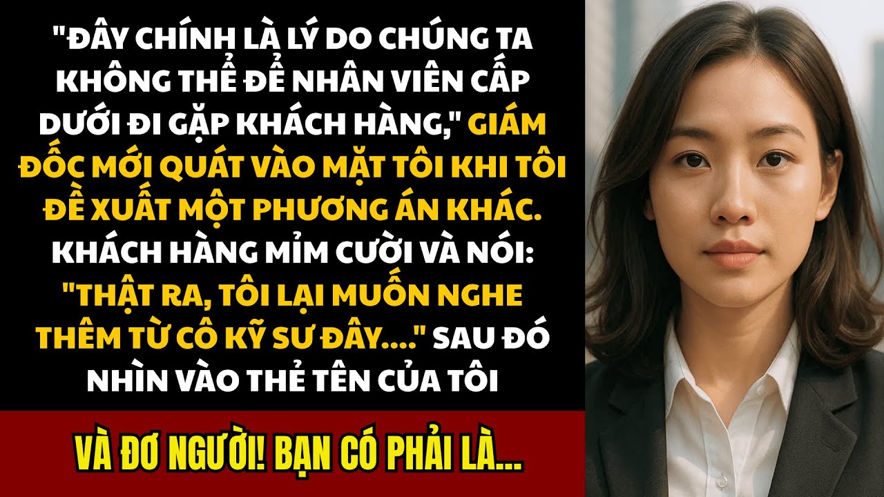 Bị giám đốc mới vùi dập giữa cuộc họp, họ đã phải trả giá đắt khi biết được thân phận thật của tôi