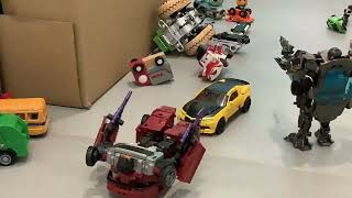 Transformers stop motion fight 1 Lockdown VS Bumblebee