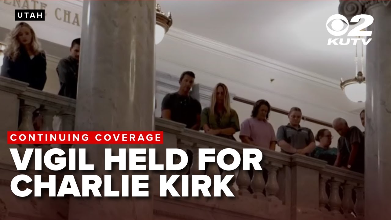 Vigil held for Charlie Kirk at Utah state capitol building: Watch continuing coverage