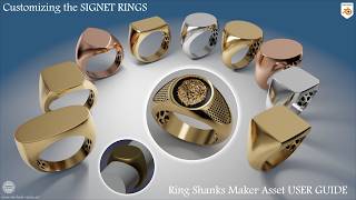 Customizing the Signet Rings User guide Ring Shanks MAKER ASSET Tutorial BLENDER