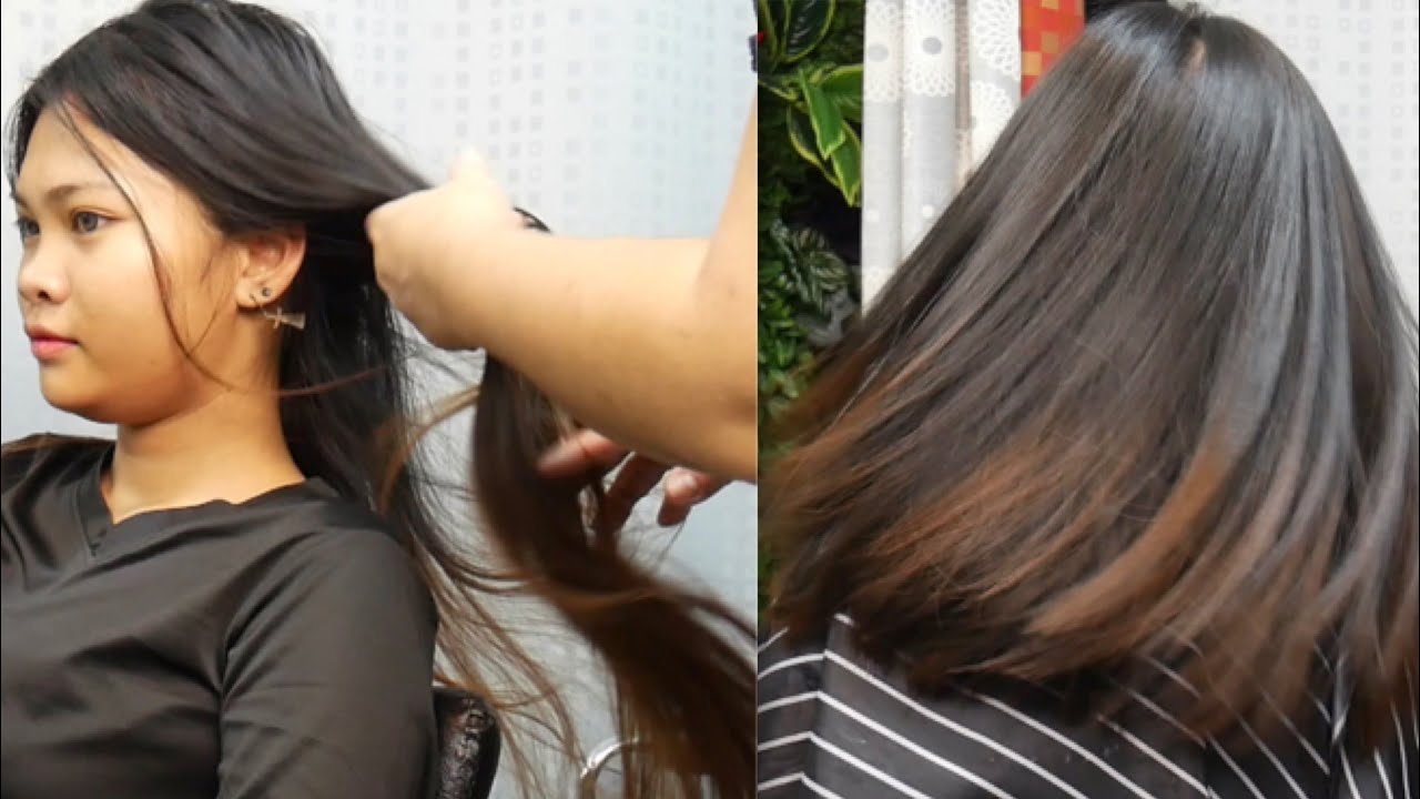 Cute cut long bob haircut ตัดผมบ๊อบยาว น่ารัก