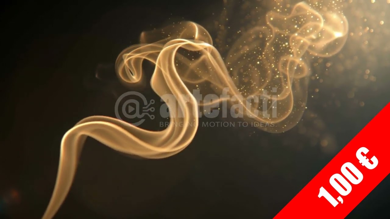 Amber Smoke Stream with Sparkle Dust — Warm Cozy Mood | HD Stock Video 1920x1080