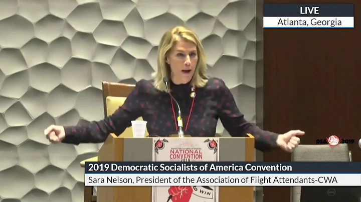 Sara Nelson speaks at DSA Convention 2019