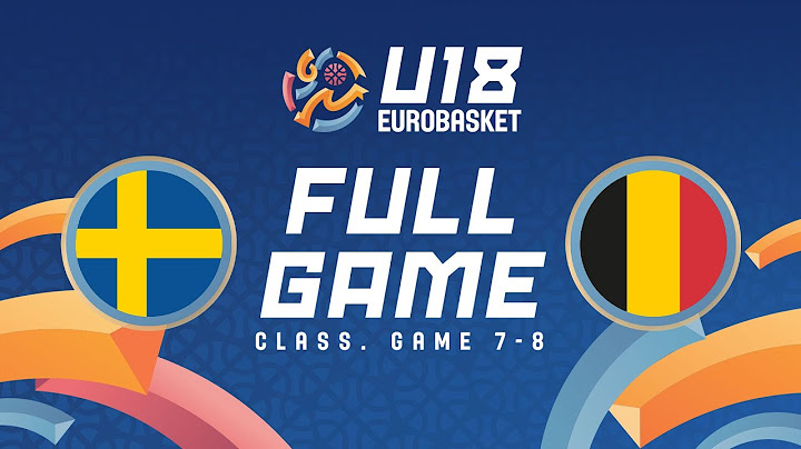 Class. Game 7-8 | Sweden v Belgium | Full Basketball Game | FIBA U18 EuroBasket 2024