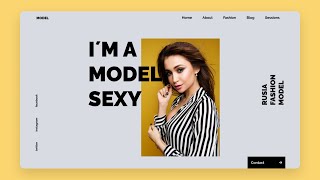 Responsive Landing Page HTML CSS And JAVASCRIPT  (GSAP) Distortion Effect | Model Web Design