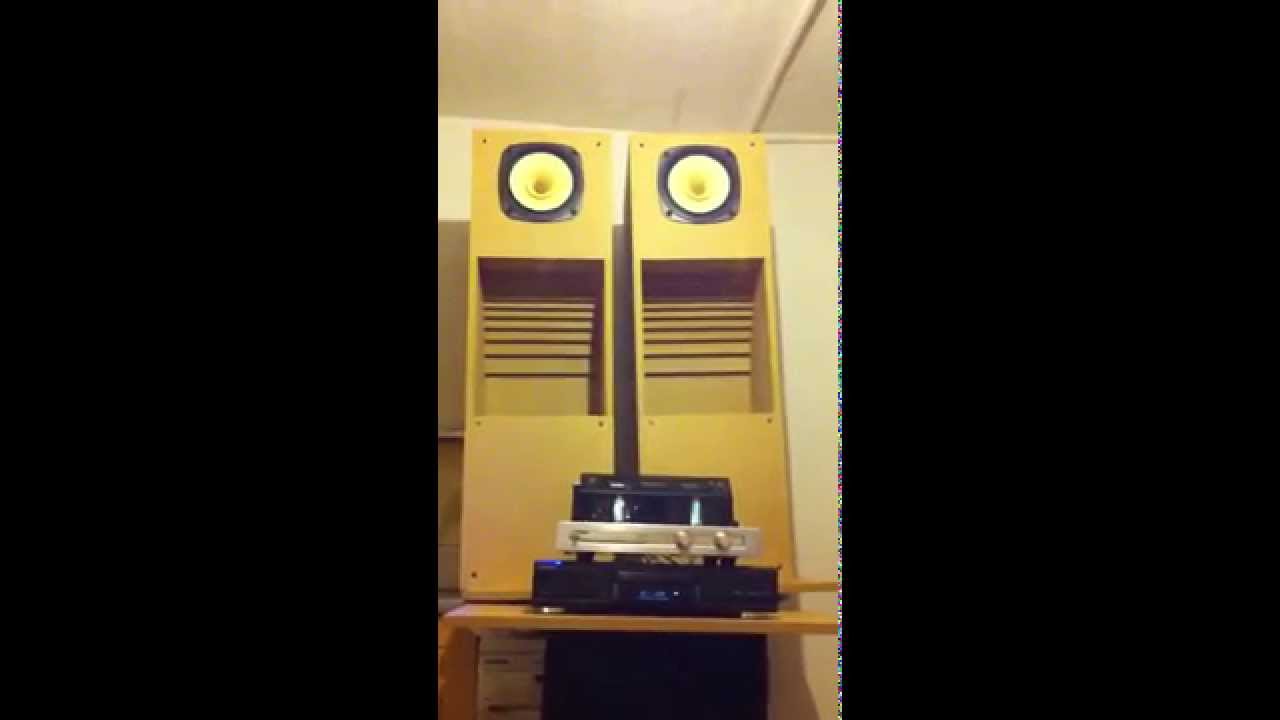 Fostex FE206 EN Full Range DIY Horn Loaded Speakers Playing YouTube