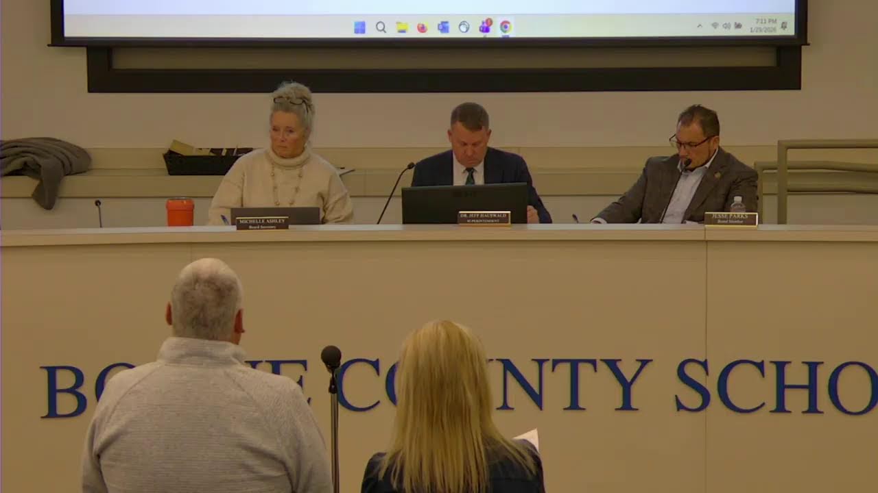 Boone County Special School Board Meeting For January 2026