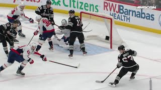 Jesper Bratt scores a powerplay goal against the Washington Capitals
