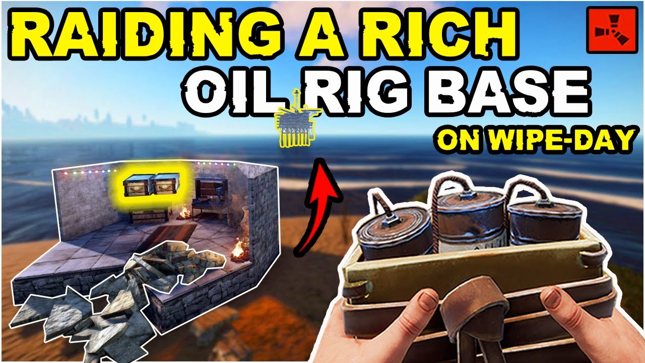DAY ONE Solo Raiding The RICHEST OIL RIG FARMER! - Rust Solo Survival ...