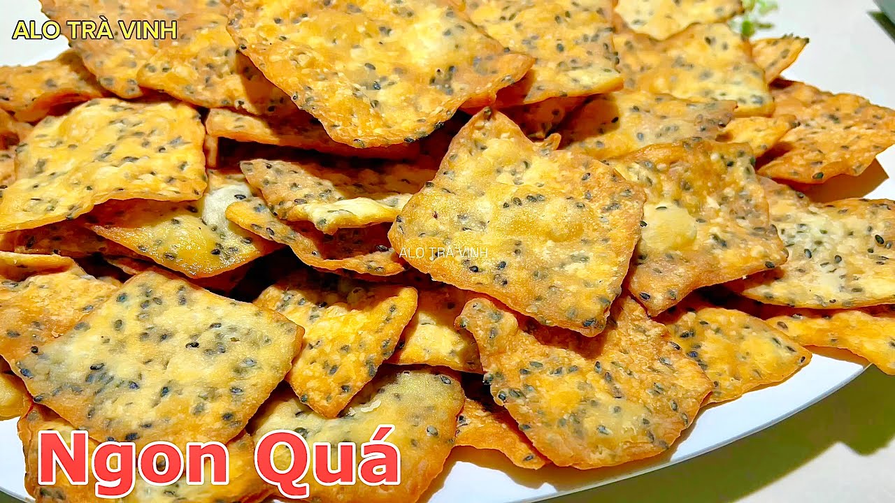 Phát Hiện Món Bánh Mè Đen Làm Kiểu Này Giòn Ơi Là Giòn Luôn‼️- Crispy sesame crackers