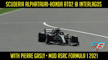 [rFactor2] Scuderia AlphaTauri-Honda AT02 @ Interlagos with Pierre Gasly • Mod ASRC Formula 1 2021