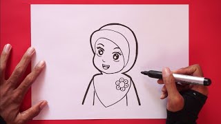 How To Draw Muslim cartoon Step By Step✍🏼 screenshot 5