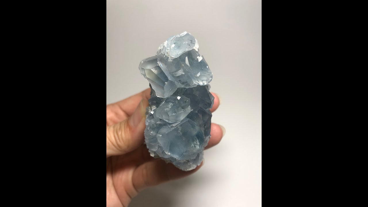 Blue Celestite Clusters Raw Crystals