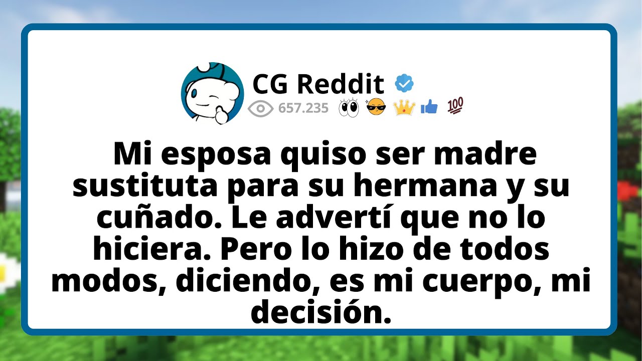 Mi esposa quiso ser MADRE sustituta para su hermana y su cuñado. Le advertí que no lo hiciera...